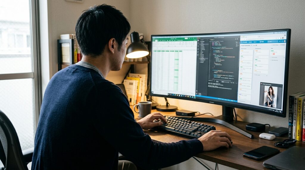 バレずにPC作業