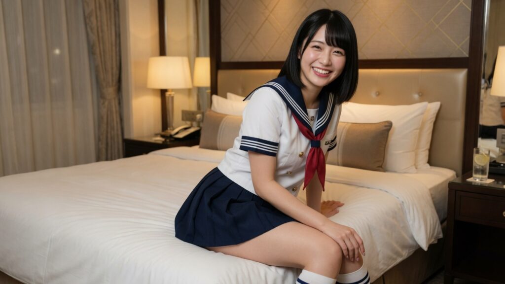 セーラー服を着た女性