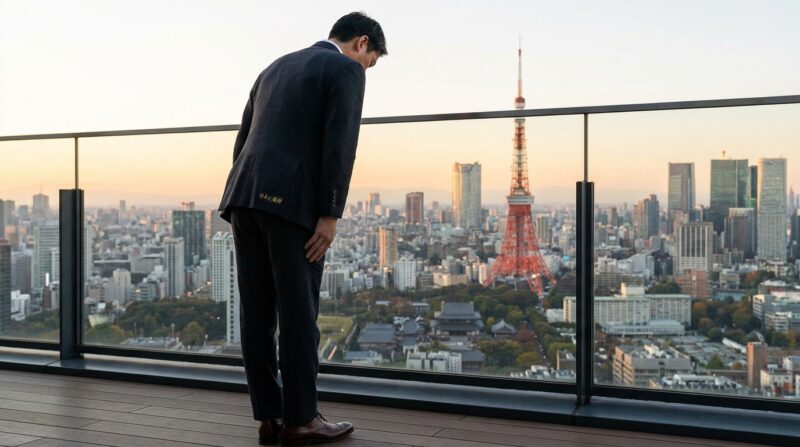 感謝する男性