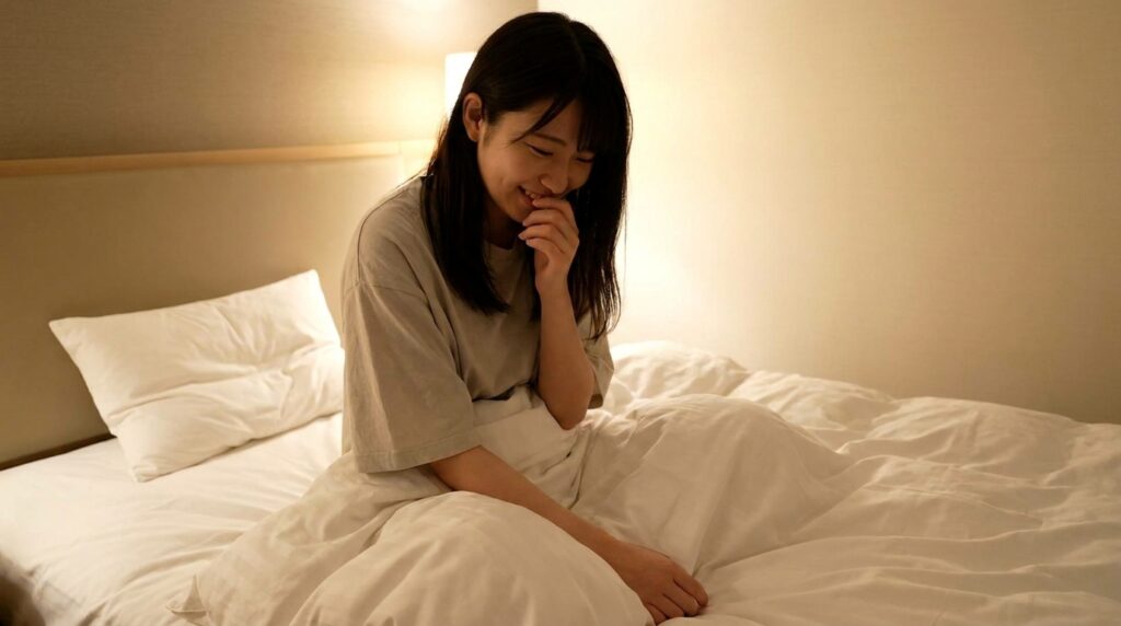 恥じらう女性