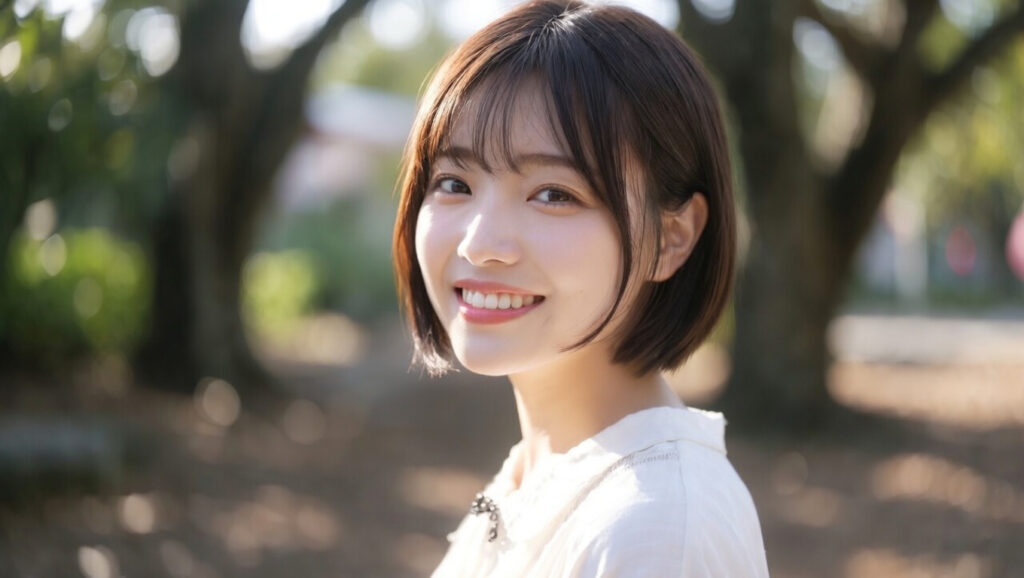 笑顔の女性
